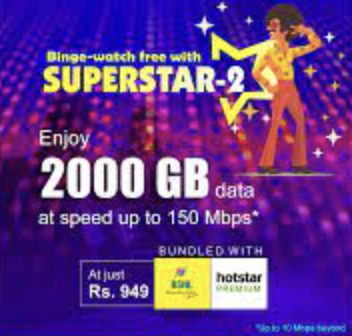 BSNL SuperStar Plans With FREE Hotstar, ZEE5, SonyLiv etc