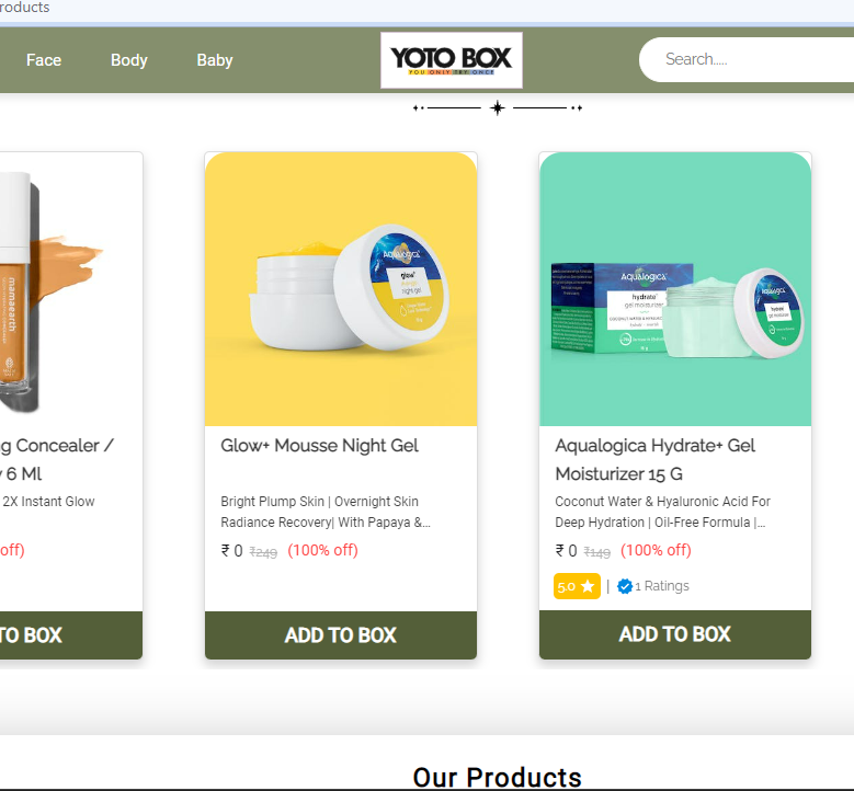 Yotobox Freebies Add to Cart