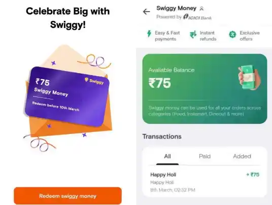 Free Swiggy Money Proof