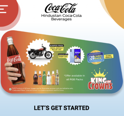 Coca-Cola Kings Of Crowns: Rgbutc. com. in Free ₹20 Paytm