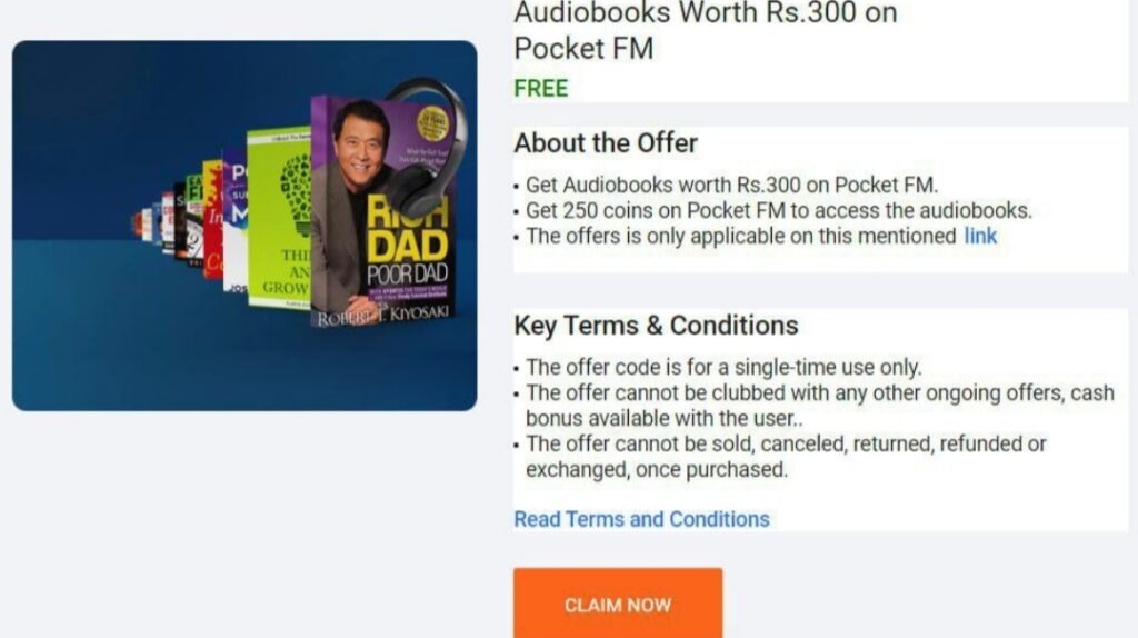 Method 1: Free Pocket FM Subscription Worth ₹300 by Flipkart