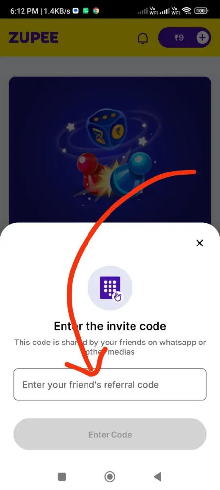 apply Zupee Referral Code: 6554CYPAV1