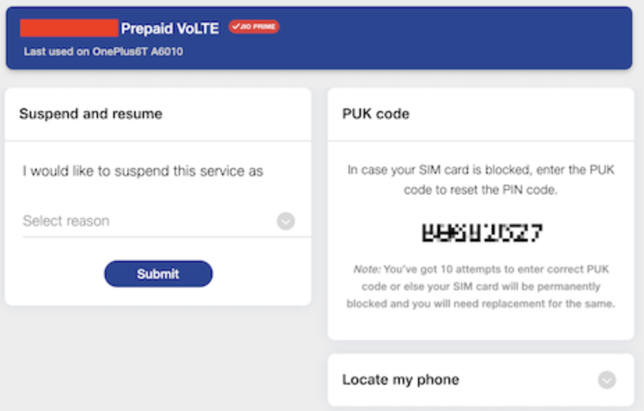 Unlock Jio PUK Code by Chat Method