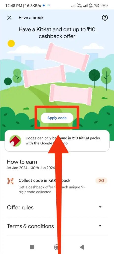 g pay kitkat apply code