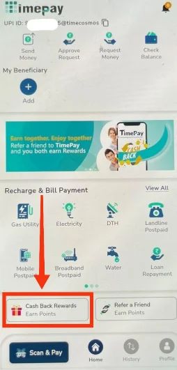 Click on Cash Back Reward