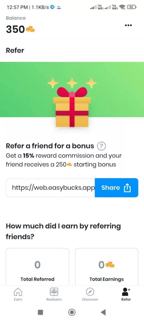 Easy Bucks Refer and Earn